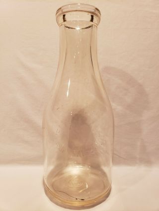 Pennsylvania Embossed Quart Milk Bottle,  Quality Dairy,  Washington,  PA 2