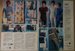 1981 Vintage Paper Print Ad 2 - Pg Mens Fashion Underwear Shirt Briefs Polojamas
