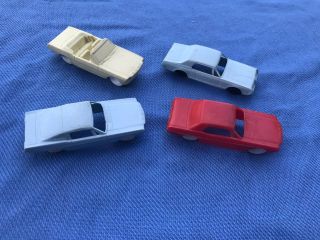 Set Rare Old Vtg Plastic F&f Mold Die Inc Toy Ford Mustang Mercury Cougar