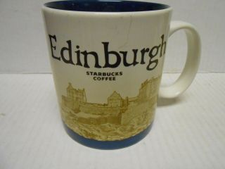 Flaw - Starbucks Edinburgh Scotland Uk City Global Icon Series Coffee Mug 16oz Cup