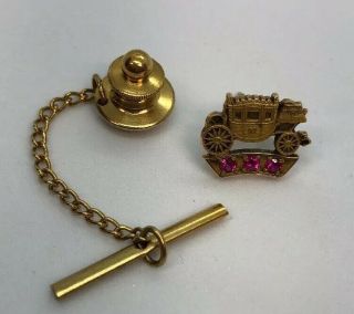 Fisher Body 10k Gold Service Lapel Pin Ruby Vintage 3