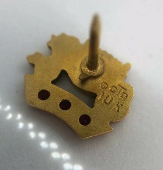 Fisher Body 10k Gold Service Lapel Pin Ruby Vintage 7