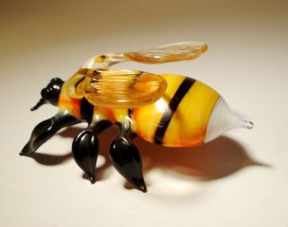 Blown Glass " Murano " Art Animal Figurine Insect Bumble Bee