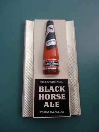 Vintage 1971 Dow Black Horse Ale Beer The Imported From Canada Bar Sign