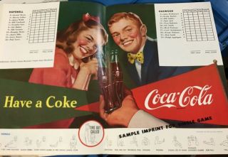 1950 Coca Cola Salesman Basketball Program Brochure With Letter