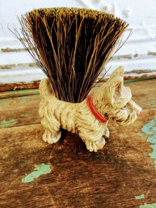 Vintage Syroco Wood Composition Scotty Dog Scottie Clothes/hat Brush