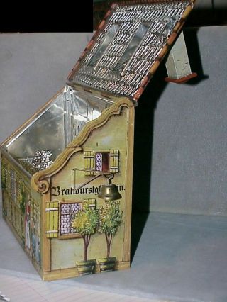 Vintage 1980s Heinrich Haeberlein COOKIE TIN house shaped 2