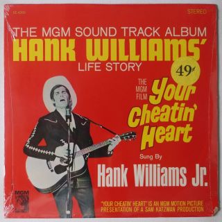Hank Williams: Your Cheatin Heart Mgm Soundtrack Ost Vinyl Lp Jr Rare