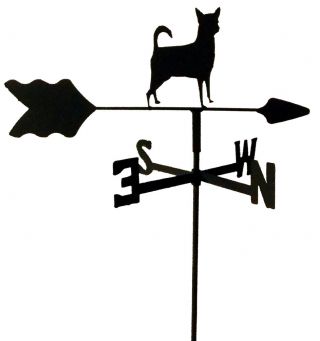 Chihuahua Garden Style Weathervane Wrought Iron Look Made In Usa Tls1008in