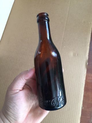 Coca - Cola Knoxville,  Tn Amber Brown Coke Bottle Straight Sided