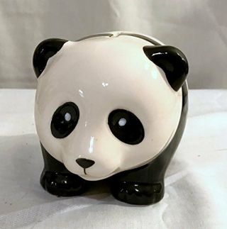 Black & White Panda Bear Piggy Bank Coin Money Holder Adorable