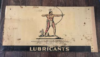 Vtg Archer Lubricants Oil Sign Faux Rack Topper Sign Made Out Of 5 Gallon Can
