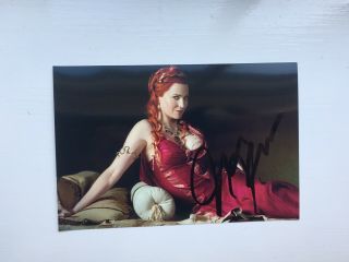 Lucy Lawless Hand Signed Autograph Photo Actress Xena: Warrior Princess