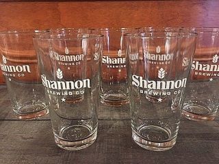 Set of Nine (9) Shannon Brewing Company Pint Beer Glasses Keller Texas 5