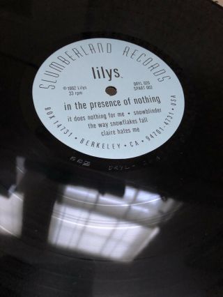 Very Rare Lily’s In The Presence Of Nothing Lp 1 Of 500 Slumberland Records 4