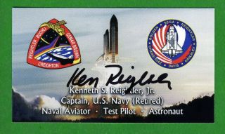 Ken Reightler Nasa America Space Shuttle Astronaut Signed Business Card R0093