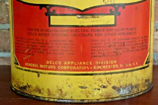 Vintage GM General Motors Delco - Light Oil 5 Gallon Metal Oil Bucket 4