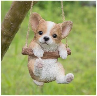 Chihuahua - Hanging Puppy Statue for Home Decor,  Garden Decor,  Outdoor Statues 6