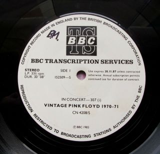 VINTAGE PINK FLOYD 1970 - 71 LIVE 1983 BBC CN 4208/S LIVE 3