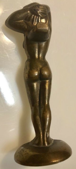 Antique 1940’s Brass Naked Lady Bottle Opener 2
