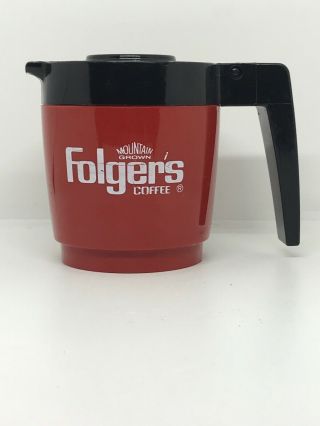 Vintage Folgers Mountain Grown 10 Oz Coffee Mug Cug Carafe Advertisement