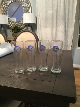 Blue Moon Pilsner Beer Glass 16 Oz.  Set Of 4 Glasses $25.  50