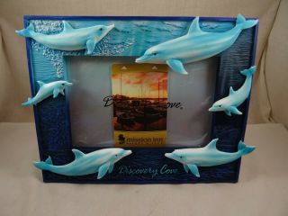 Sea World Discover Cove 3d Dolphin Ceramic Picture Frame 9 " X 7 " Nwt