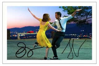 Ryan Gosling & Emma Stone La La Land Signed Photo Print Autograph