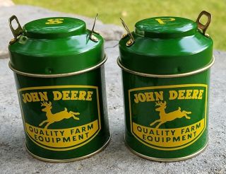John Deere Green Milk Can Salt & Pepper Shaker Set -