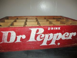 Vintage Red Dr Pepper 24 Bottle Wooden Crate Case,  Springfield,  Mo