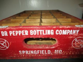 Vintage Red Dr Pepper 24 Bottle Wooden Crate Case,  Springfield,  MO 6