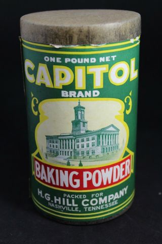 Capitol Baking Powder H.  G.  Hill Company Nashville,  Tennessee