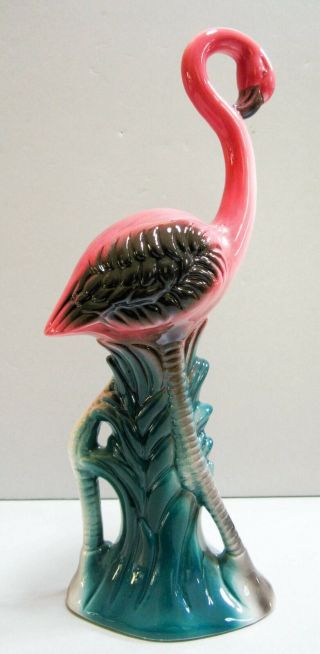 Flamingo Huge Standing Tall Figurine Ceramic 10 " Tall