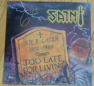 Saint - Too Late For Living - Lp Vinyl 1988 Pure Metal Heavy Metal A