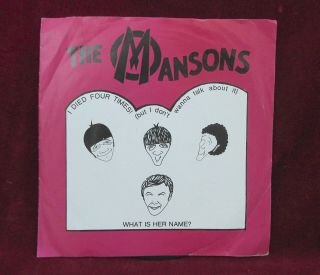 The Mansons - I Died 4 Times.  Rare 45rpm Oz.  Punk Rock Band From Newcastle