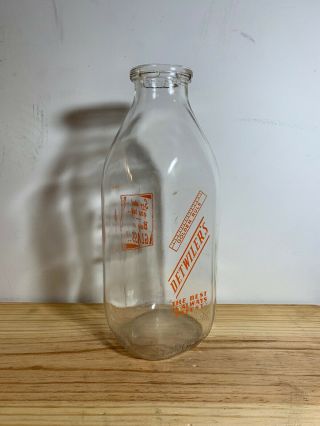 Vintage Pyro Milk Bottle - Detwiler 