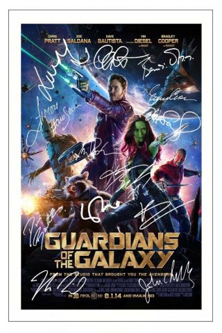 Guardians Of The Galaxy Cast X 13 Signed Photo Print Autograph Poster