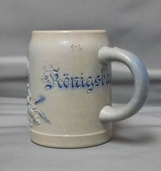 KONIGSBACHERBRAU German Brewery anniversary beer mug stein 1899 - 1924.  4 liter 2
