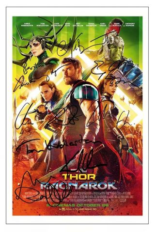 Thor Ragnarok Cast Signed Photo Print Autograph Poster