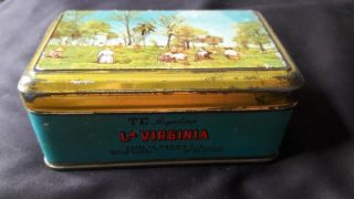 Antique Tin Metal Tea Box La Virginia