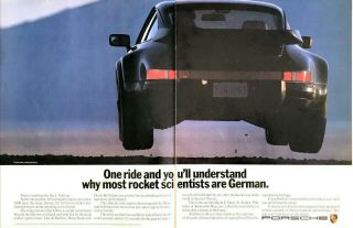 1988 Porsche 911 Turbo Photo " Flying Off The Ground " Photo 2 - Page Promo Print Ad
