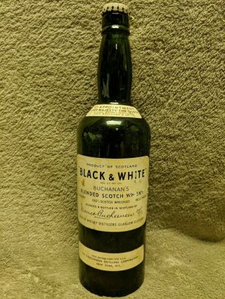 James Buchanan Scotch Whisky Black & White Scotland Very Old Her Majesty Queen