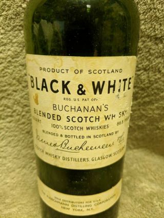 James Buchanan SCOTCH WHISKY BLACK & WHITE SCOTLAND Very Old HER MAJESTY QUEEN 4