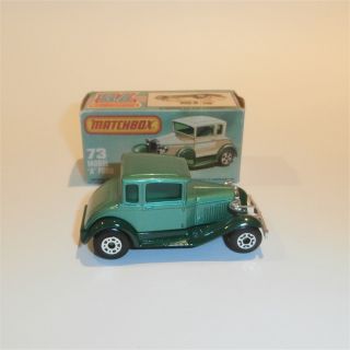 Matchbox Superfast 1980 73h Ford Model A Coupe With K Style Box