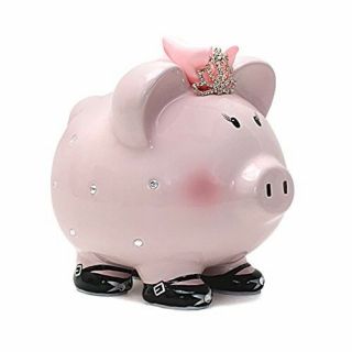 Child To Cherish Ceramic Princess Piggy Bank For Girls For Any Nursery Kids Room