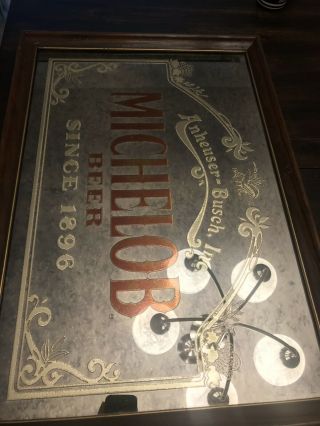 Vintage Anheuser - Busch Michelob Beer Since 1896 Framed Mirror Sign 18 " X26 "