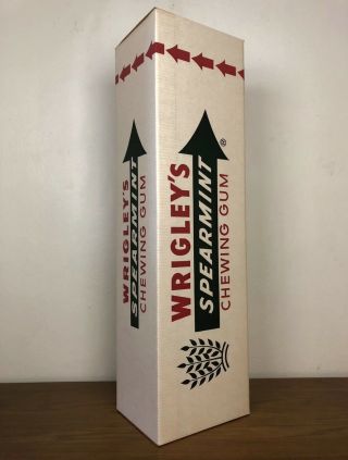 Wrigleys Spearmint Gum Large Advertising Box Store Display Vintage Oversize Pack
