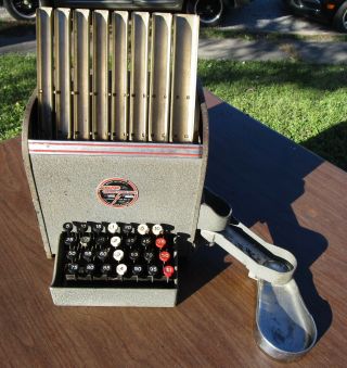 Vintage Johnson Fare Box Co Lightning Change Maker Coin Counter