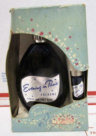 Vintage Nos Bourjois Evening In Paris 2 Oz.  Cologne & Perfume Gift Set