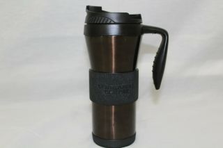 Starbucks Stainless Steel Travel Mug With Lid Rubber Handle Cup Korea 16oz Brown